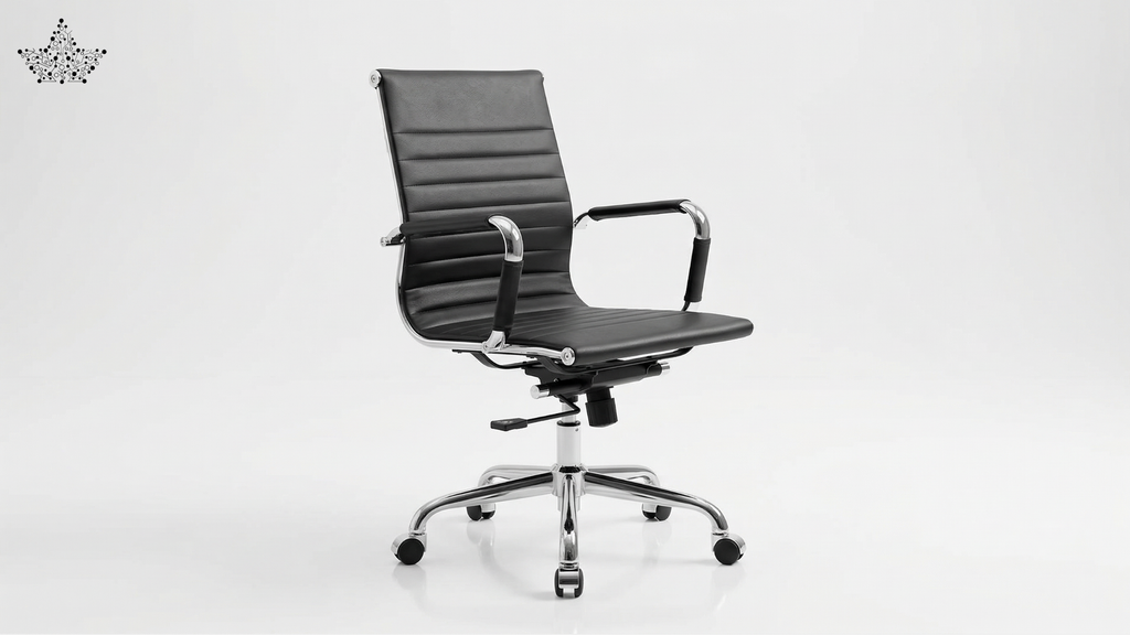 Black office chair on a white background