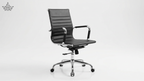 Black office chair on a white background