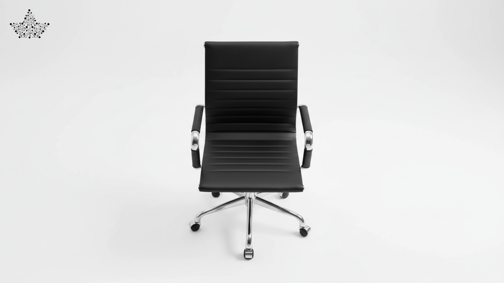 Black office chair on a white background
