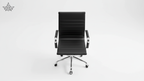 Black office chair on a white background