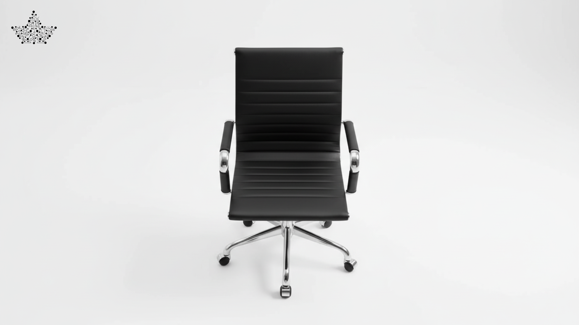 Black office chair on a white background