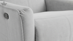 Rocking Revolving Recliner | Fabric Cotton Suede