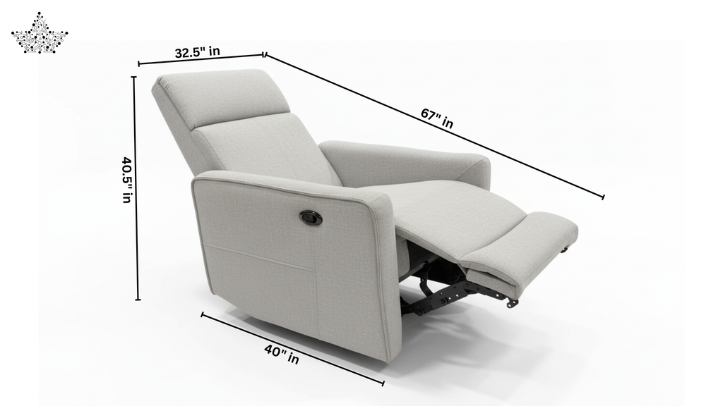 Rocking Revolving Recliner | Fabric Cotton Suede