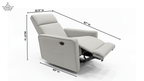 Rocking Revolving Recliner | Fabric Cotton Suede