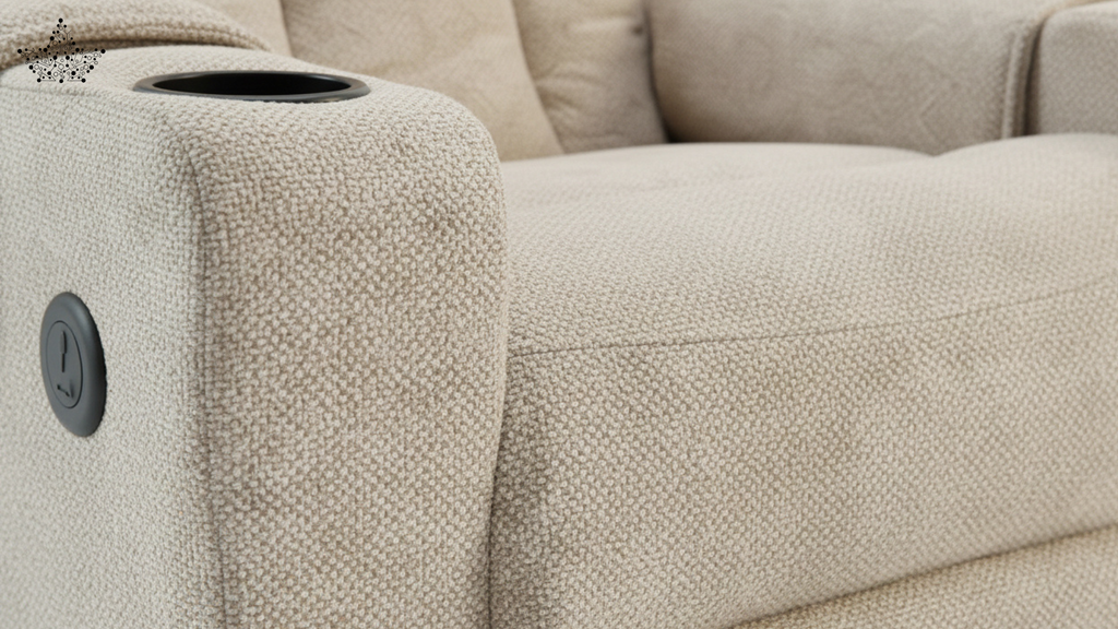 Rocking Revolving Recliner | Fabric Buckle