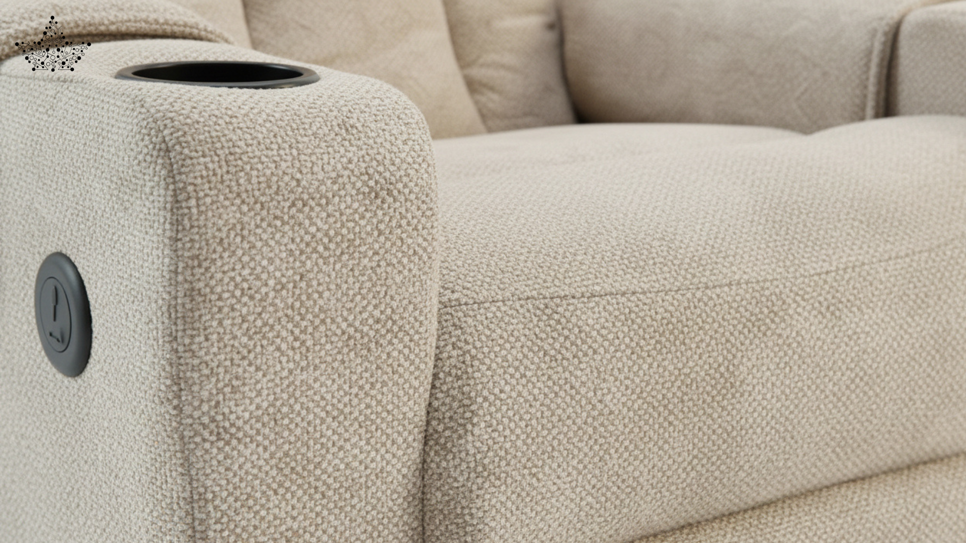 Rocking Revolving Recliner | Fabric Buckle