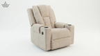 Rocking Revolving Recliner | Fabric Buckle