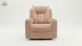 Rocking Revolving Recliner Fabric Buckle Suede