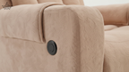 Rocking Revolving Recliner Fabric Buckle Suede