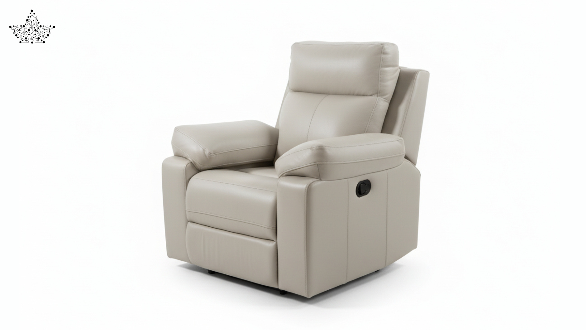Beige recliner chair on a white background