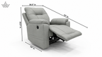 Electronic Recliner With USB Port Fabric Suede Leather