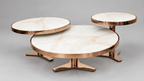 Orbit Rose Gold Center Table Set – Set of 3