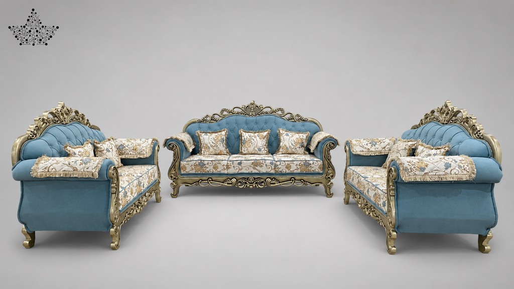 Blue Royal Carvin Sofa
