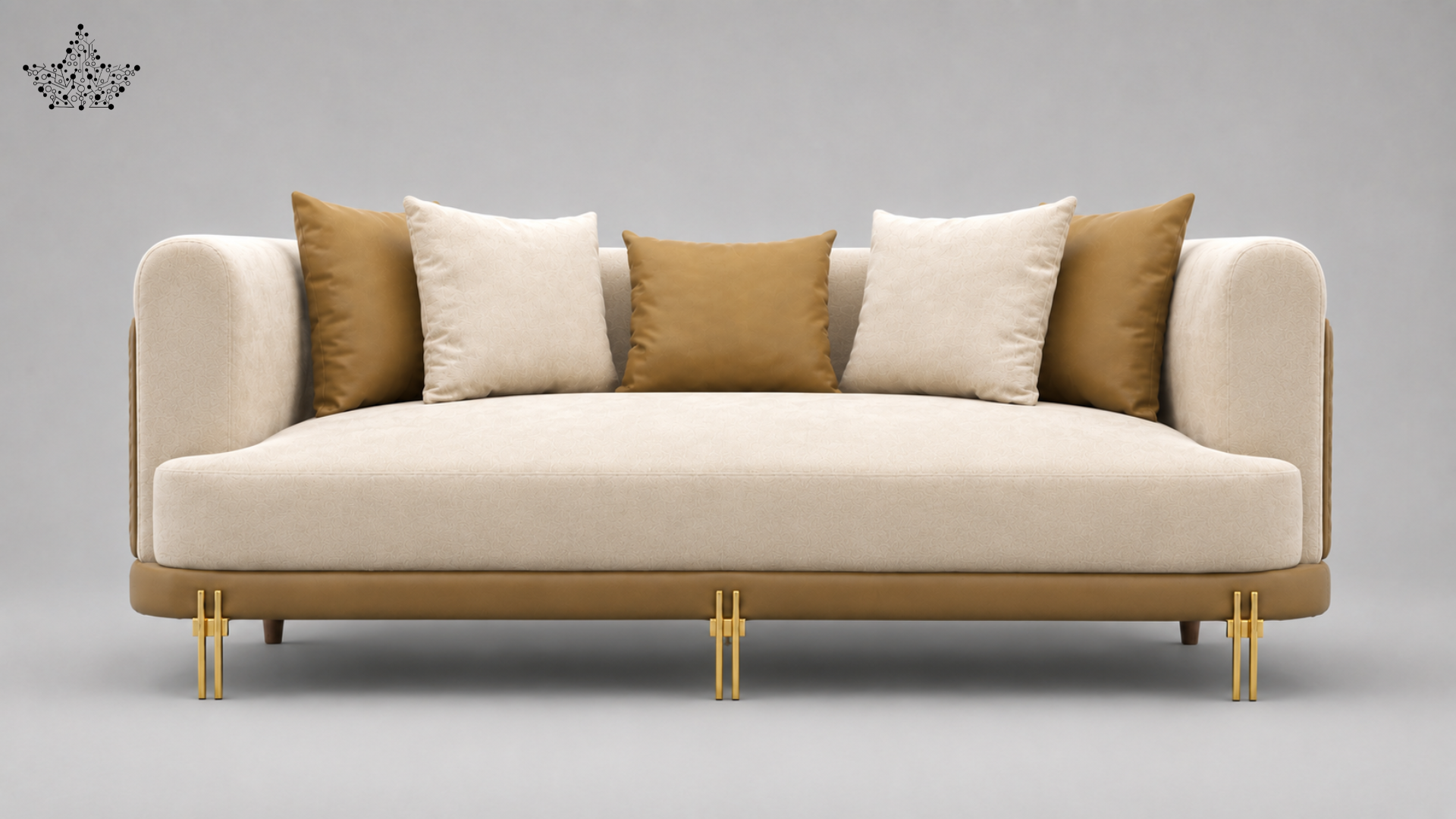 Elara Gold Sofa