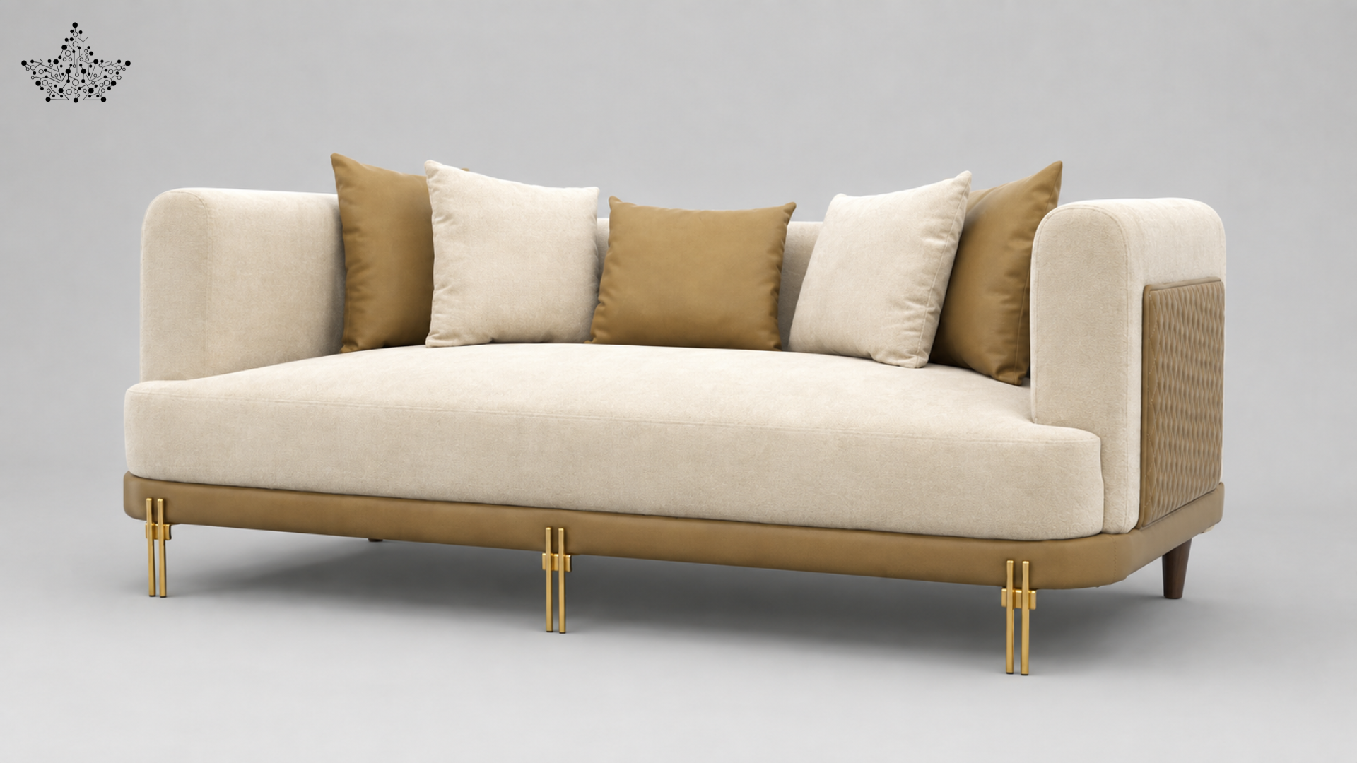Elara Gold Sofa
