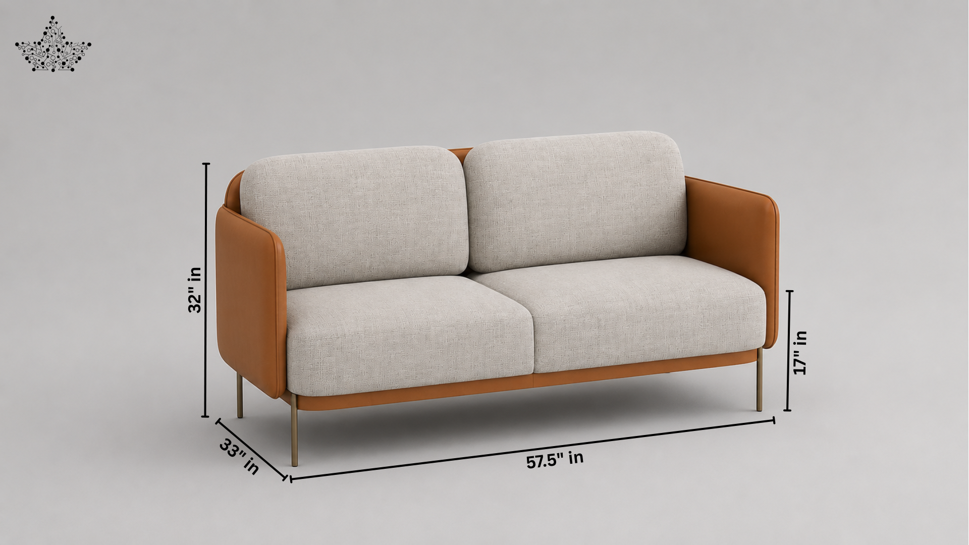 Luxe Slate Sofa