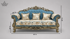 Blue Royal Carvin Sofa