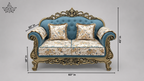 Blue Royal Carvin Sofa