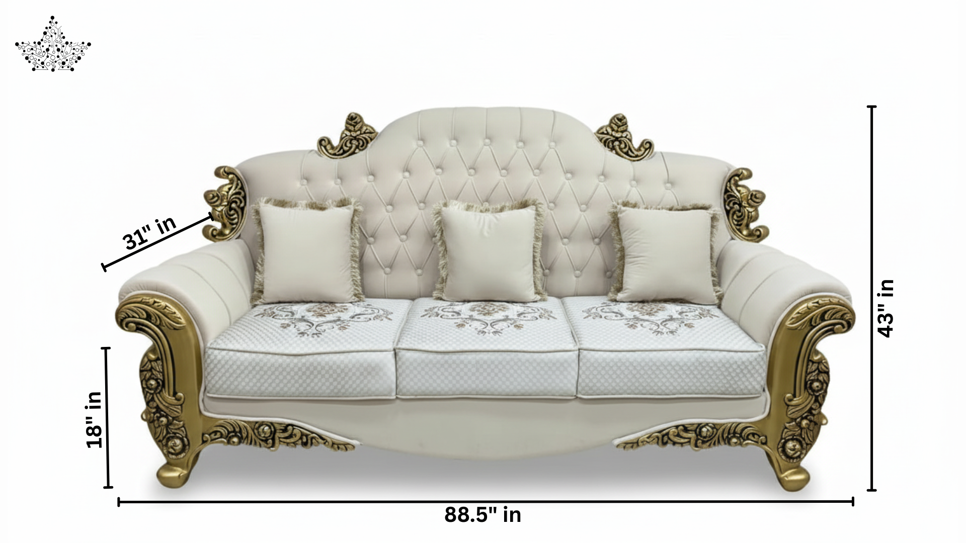 Florentine Gold Sofa Set