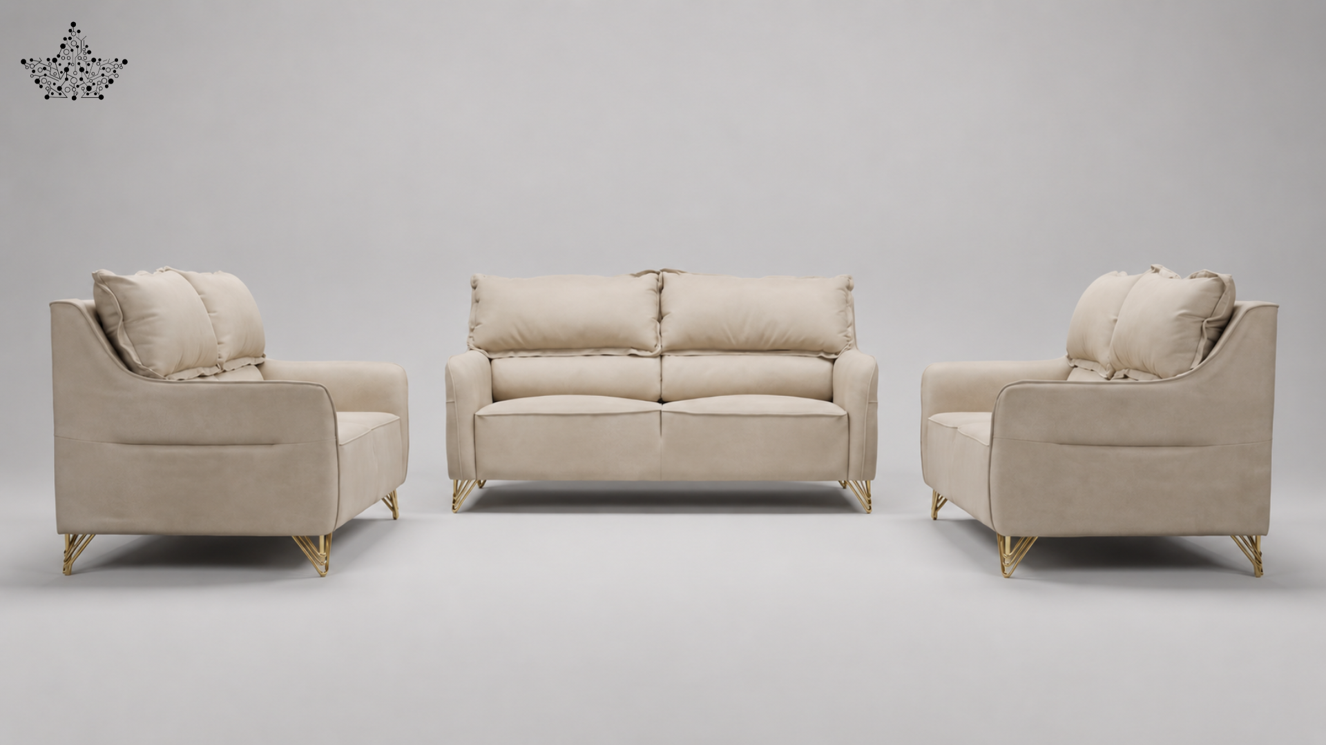 Polofill Leather Sofa Set
