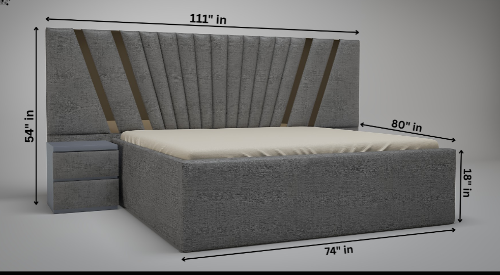 Big Luxury Upholstered Bed | Ardas Interior