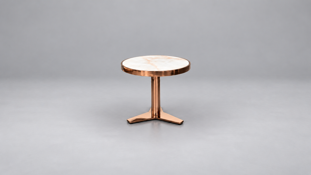 Orbit Rose Gold Center Table Set – Set of 3
