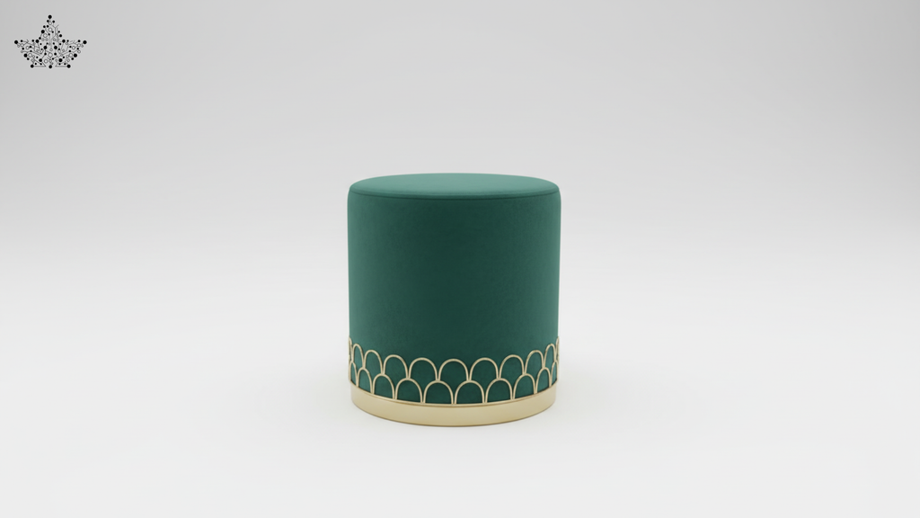 Emerald Velvet Stool