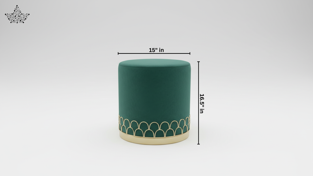 Emerald Velvet Stool