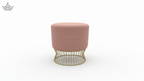 Honeycomb Velvet Pouffe