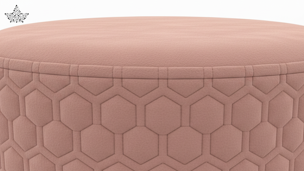 Honeycomb Velvet Pouffe