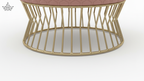 Honeycomb Velvet Pouffe