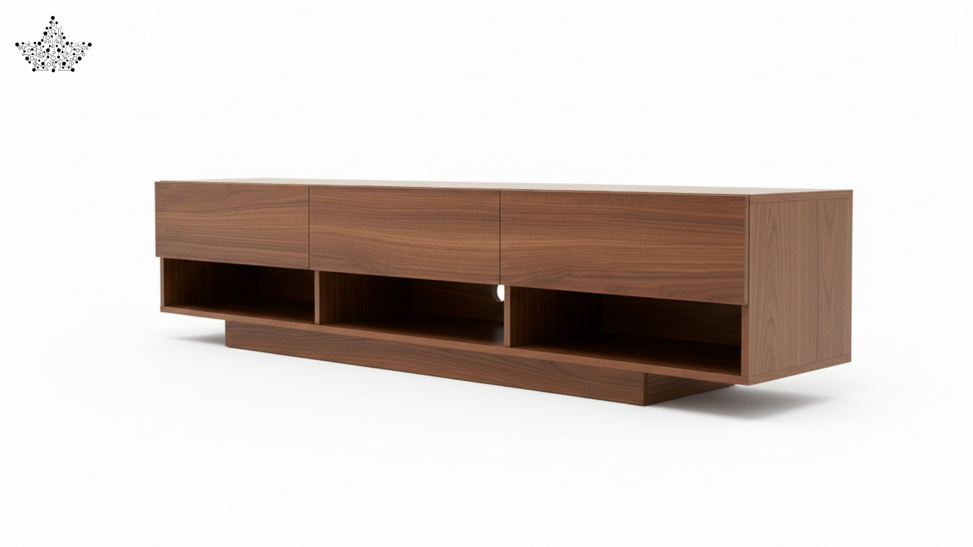 Minimalist Solid Wood TV Console (6 ft)