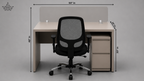 Linea Office Workstation with Privacy Screen