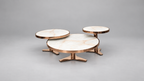 Orbit Rose Gold Center Table Set – Set of 3