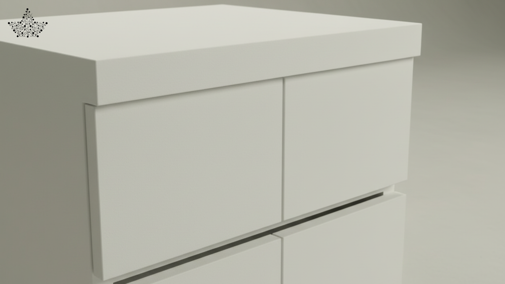 Alba Gloss White Bedside Table – 2 Drawers