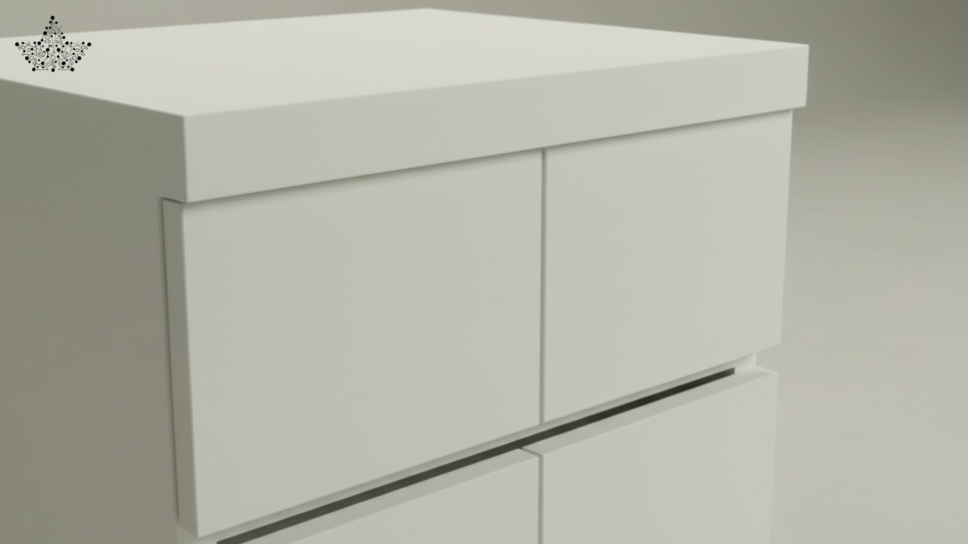 Alba Gloss White Bedside Table – 2 Drawers