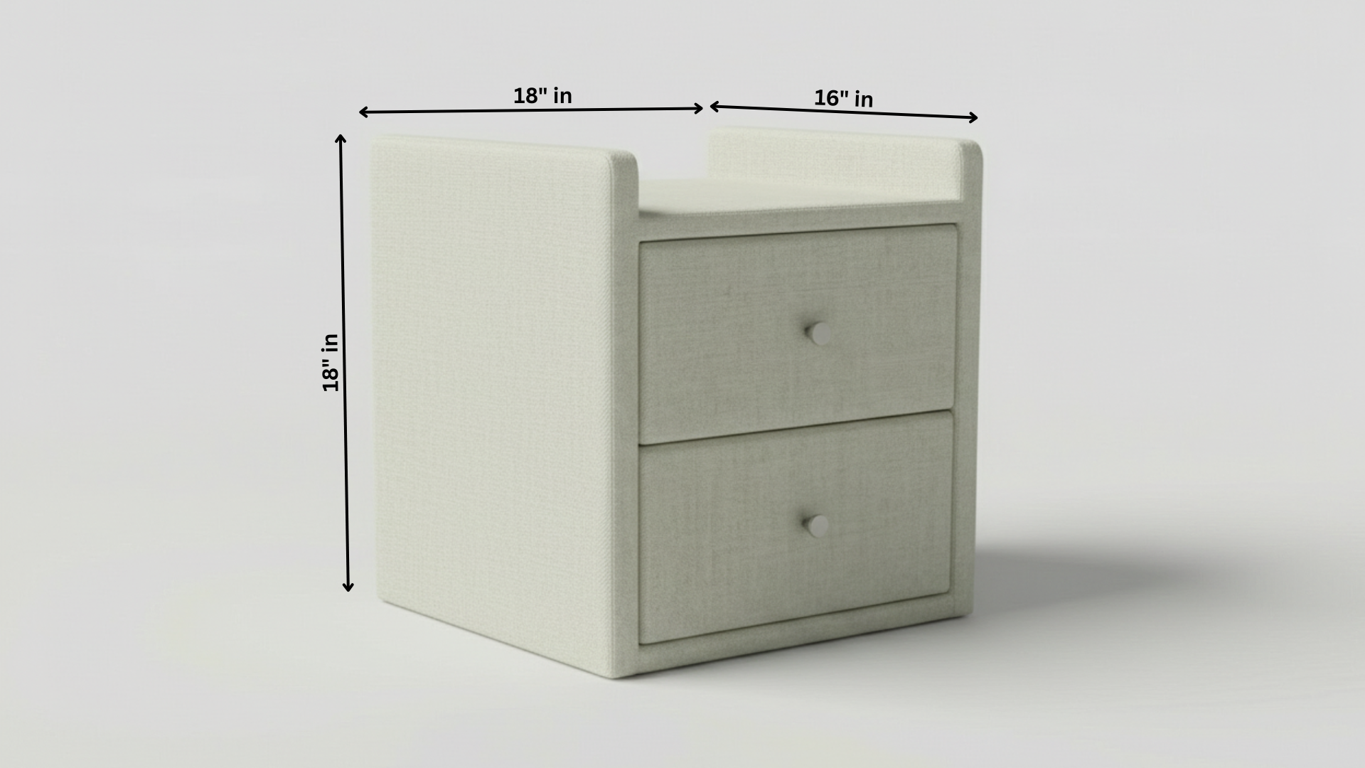 Nova Rounded Bedside Table