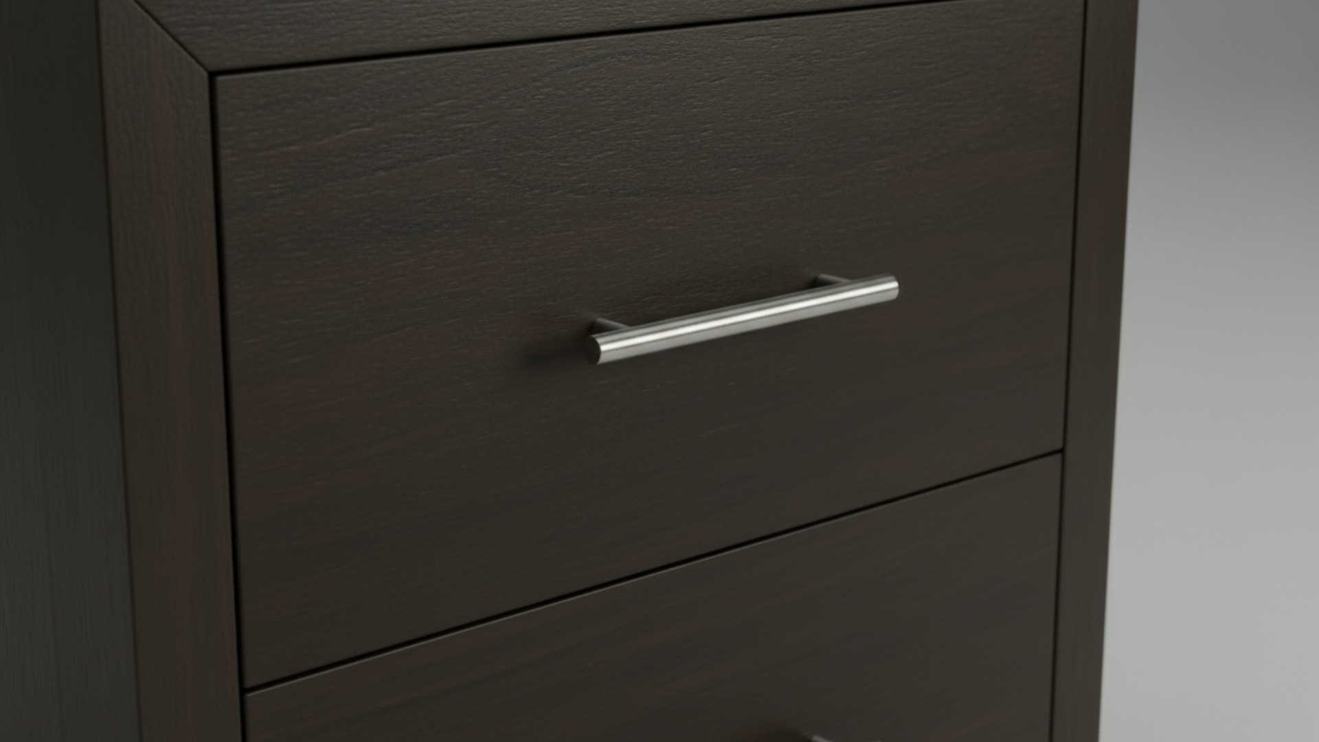 Dusk Dark Walnut Bedside Table – 2 Drawers