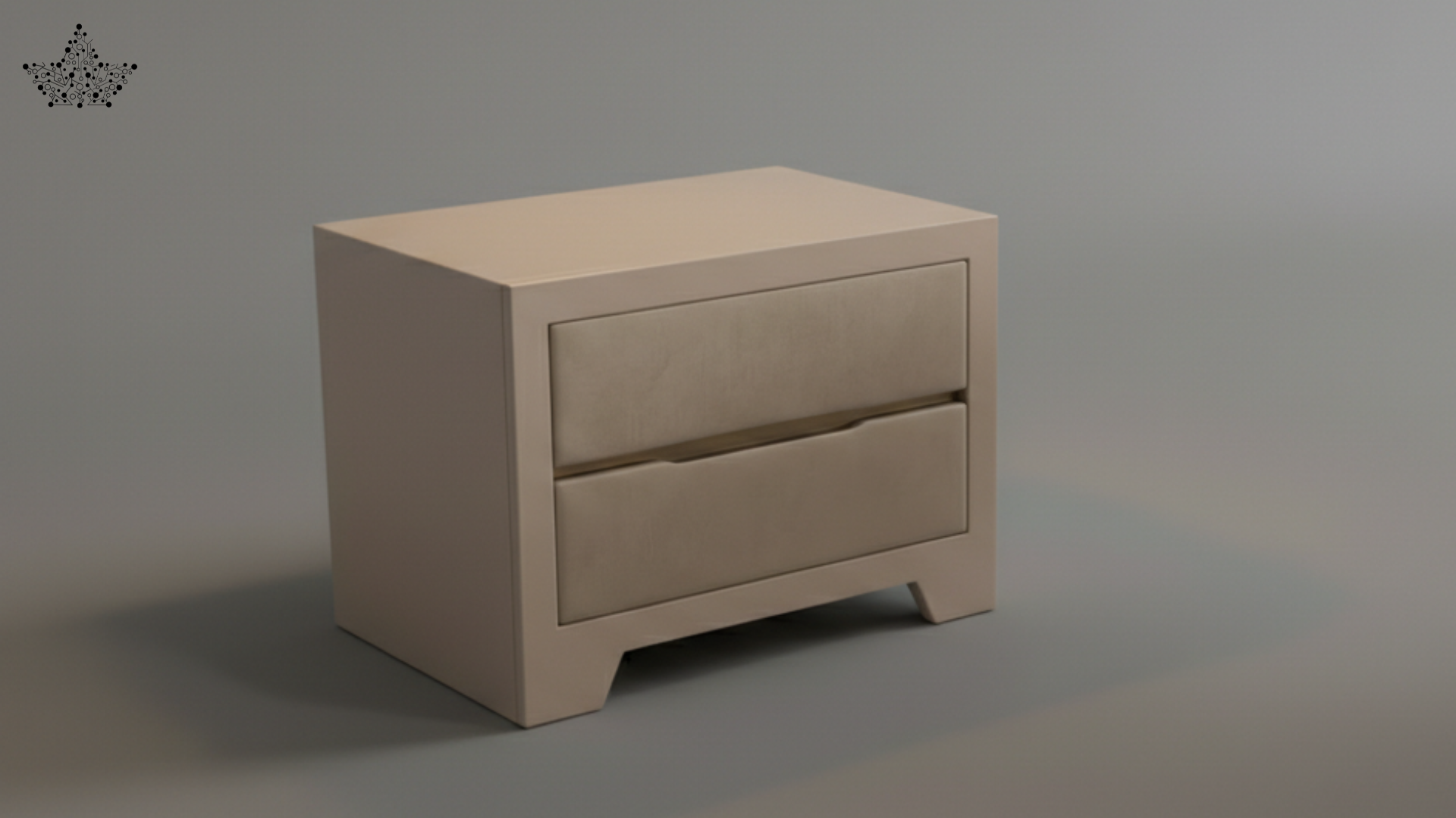 Pebble Cream Bedside Table – 2 Drawers