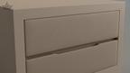 Pebble Cream Bedside Table – 2 Drawers