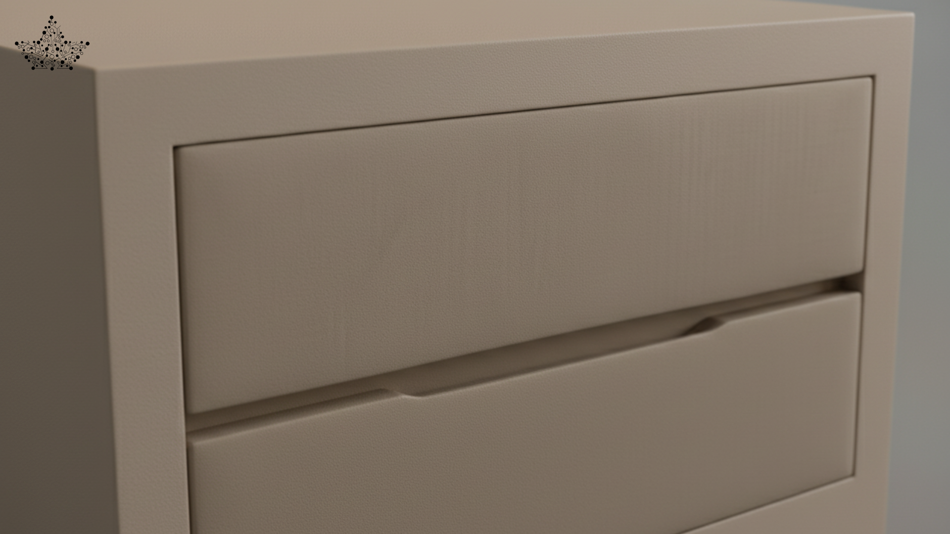 Pebble Cream Bedside Table – 2 Drawers
