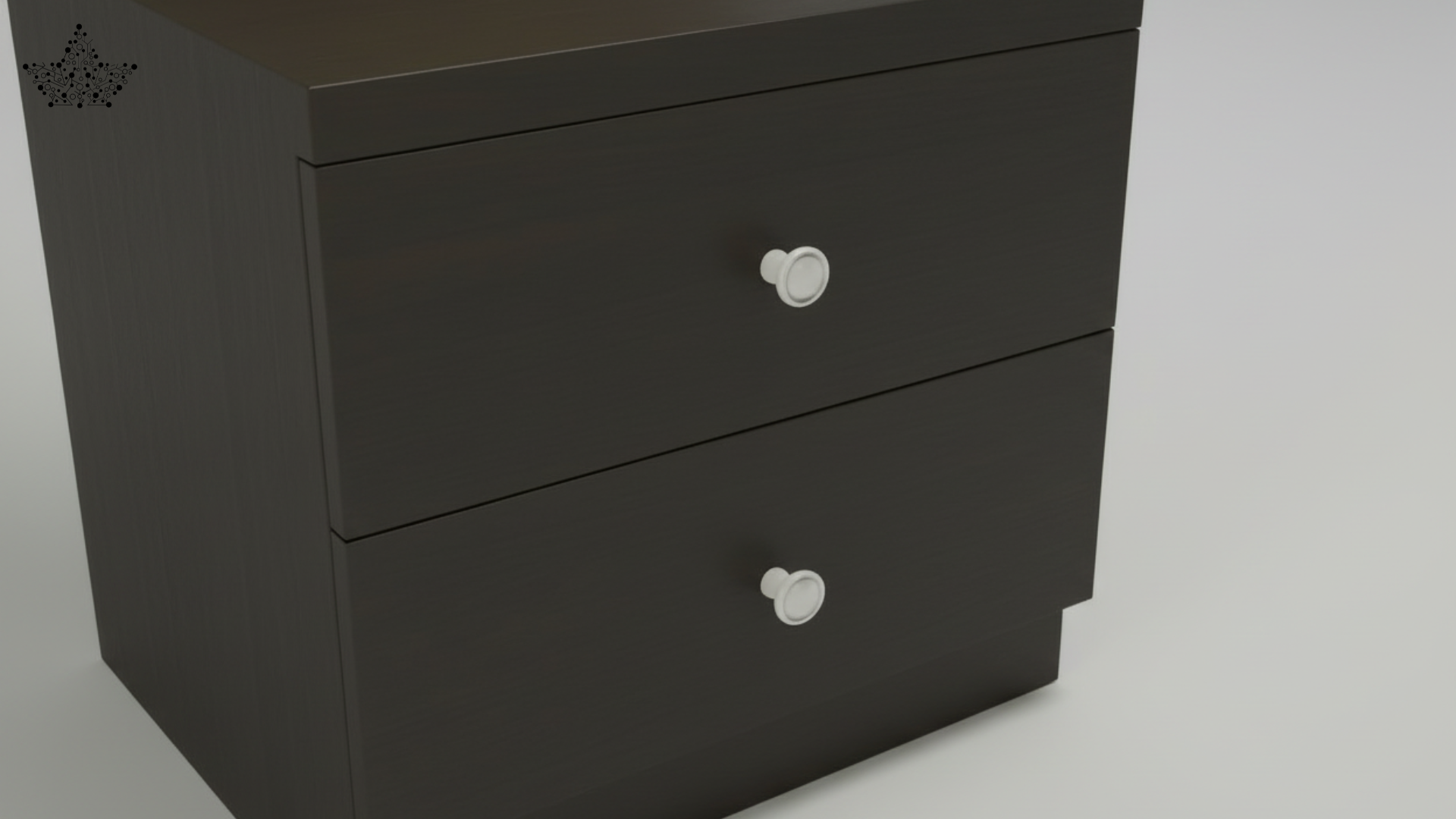 Flora LED Bedside Table with Floral Panel