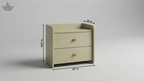 Olive Arch Bedside Table – 2 Drawers