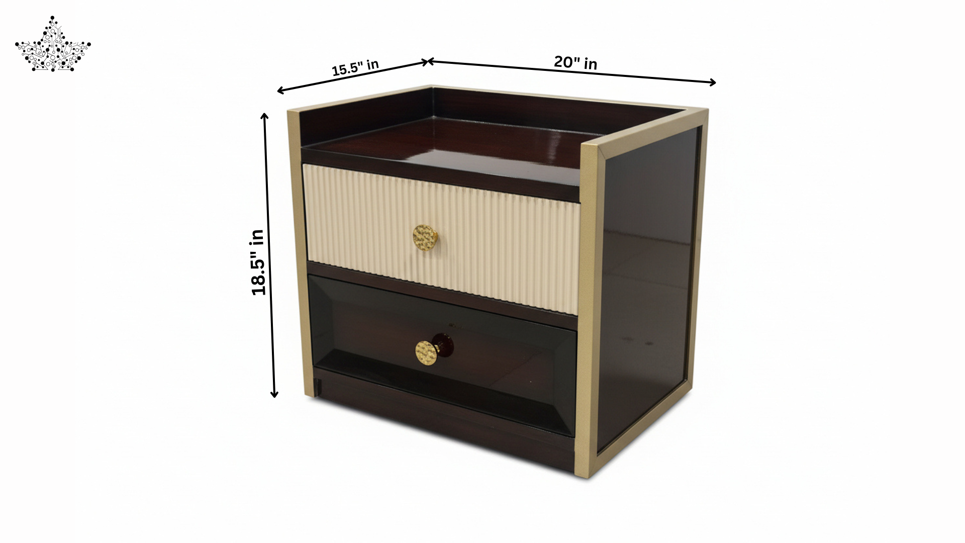 The Marquise Upholstered Bedside Table