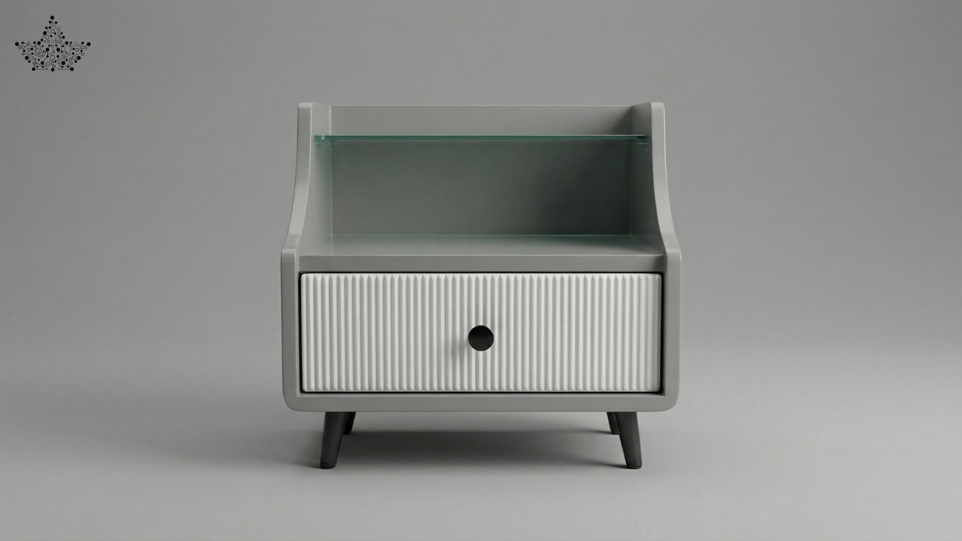 Curve Fluted Bedside Table