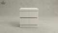 Alba Gloss White Bedside Table – 2 Drawers