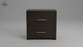 Dusk Dark Walnut Bedside Table – 2 Drawers