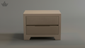 Pebble Cream Bedside Table – 2 Drawers