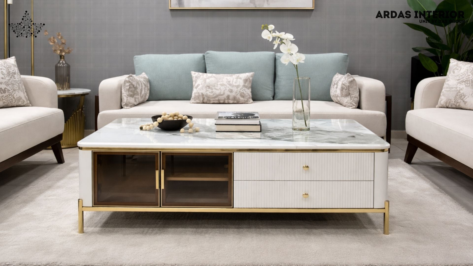 Semi Precious Stone Center Table | Ardas Interior