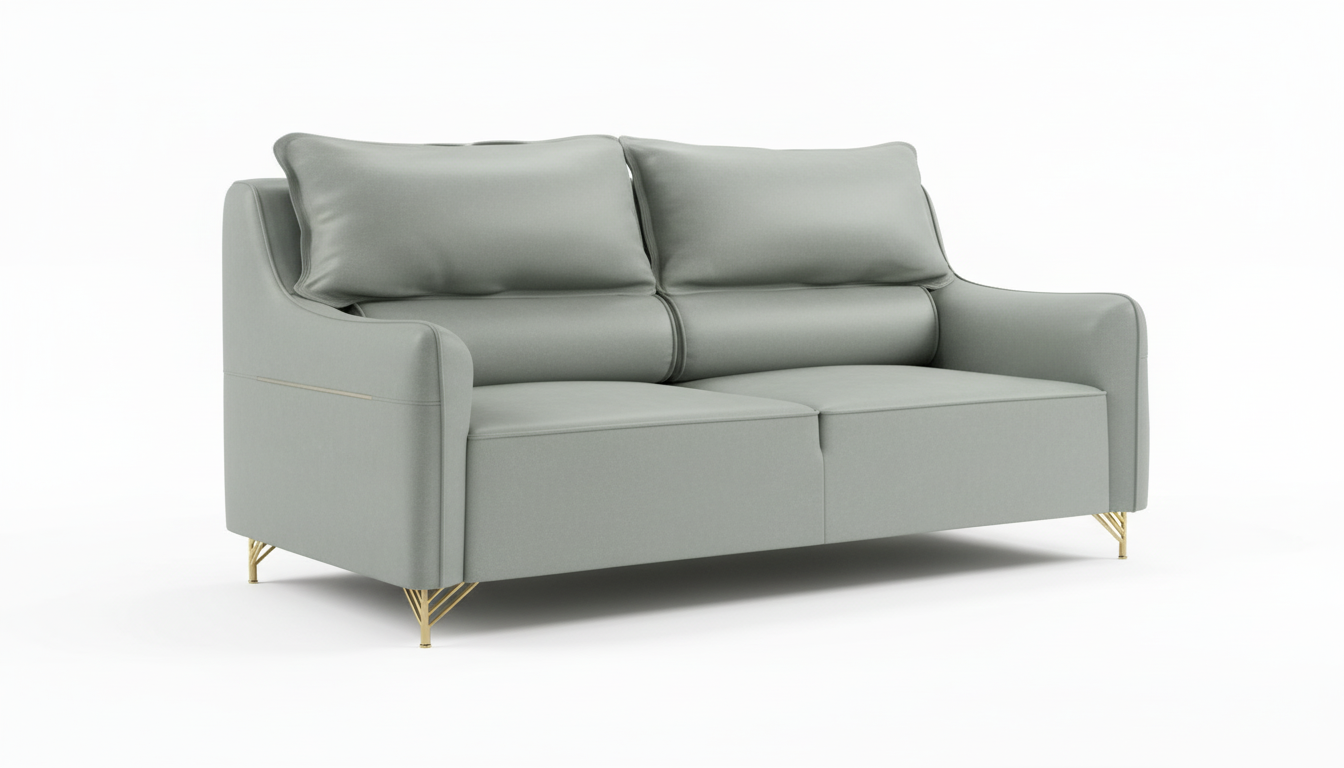 Polofill Leather Sofa Set | Sage Green